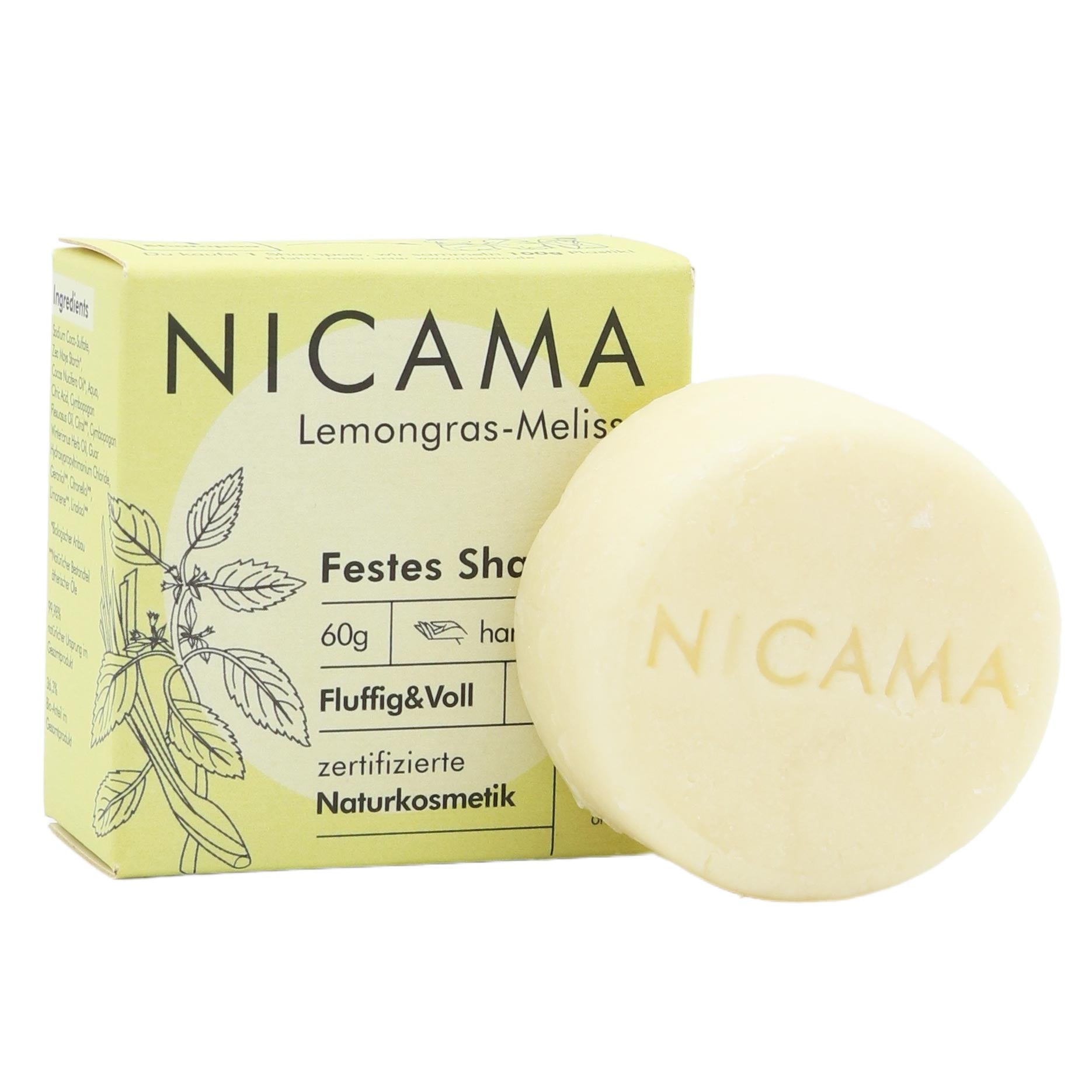 Festes Shampoo von Nicama-Lemongras Melisse