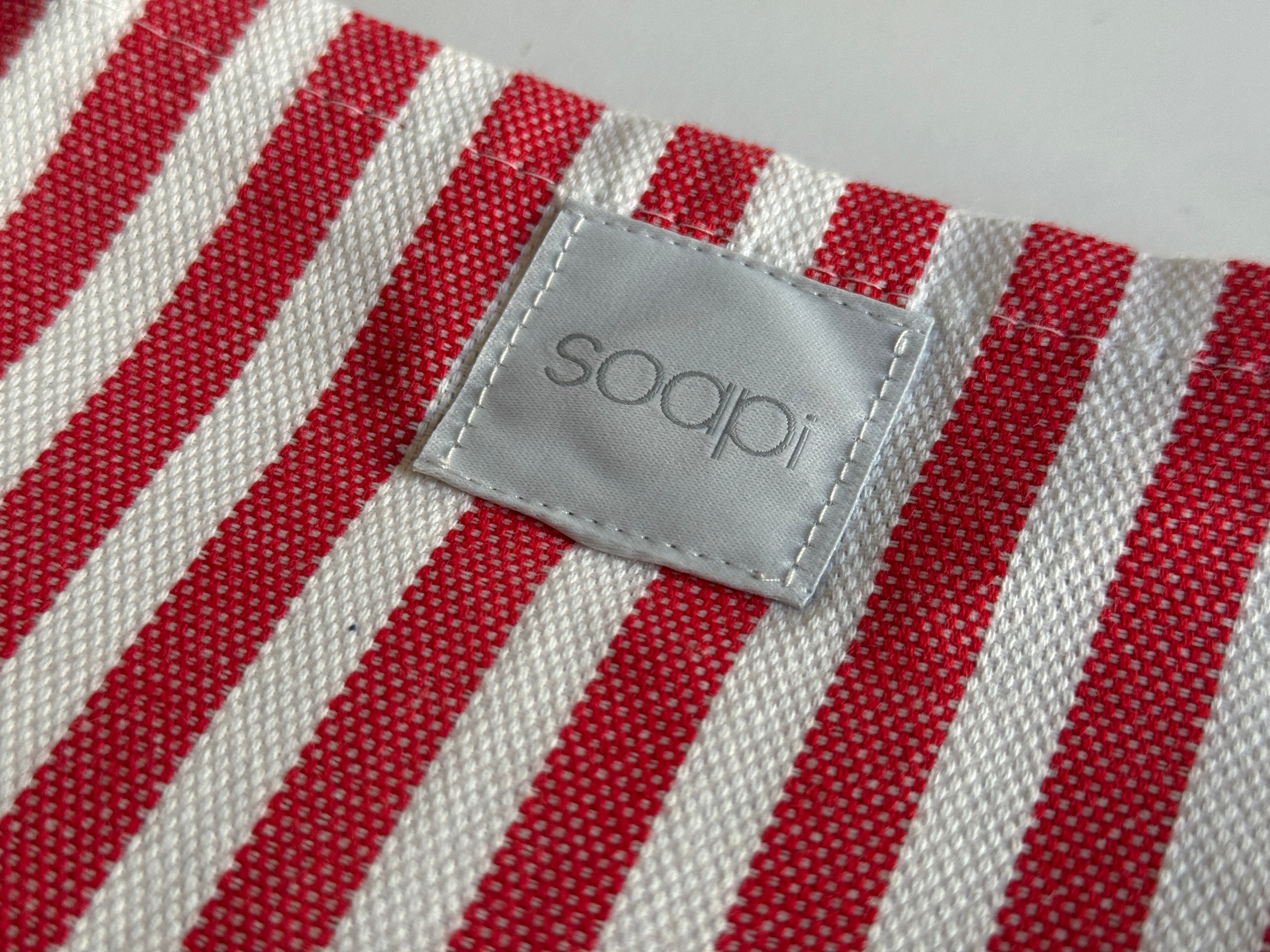 Soapi Magnetisches Küchentuch - gestreift rot