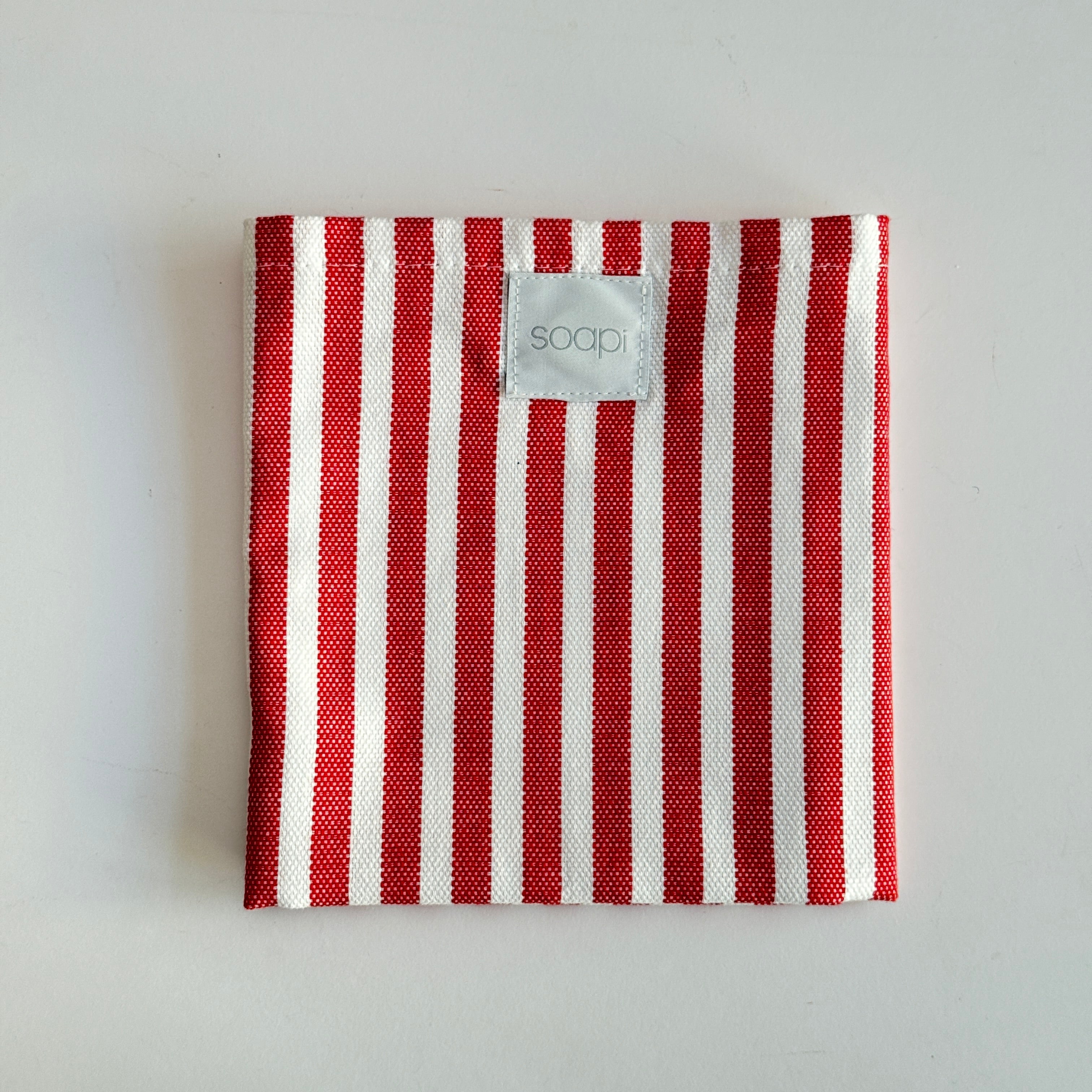Soapi Magnetisches Küchentuch - gestreift rot
