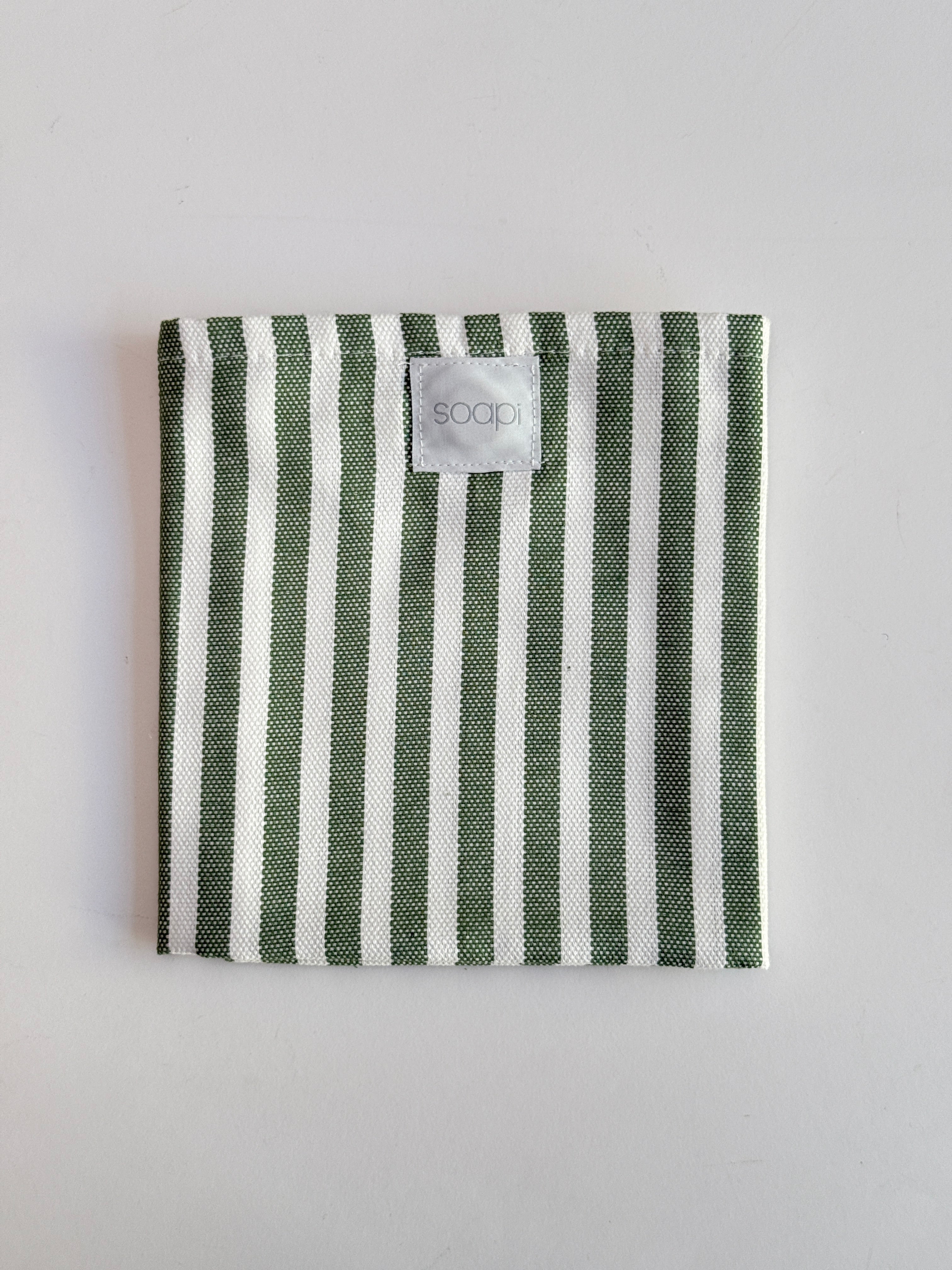 Soapi Magnetisches Küchentuch - gestreift grün