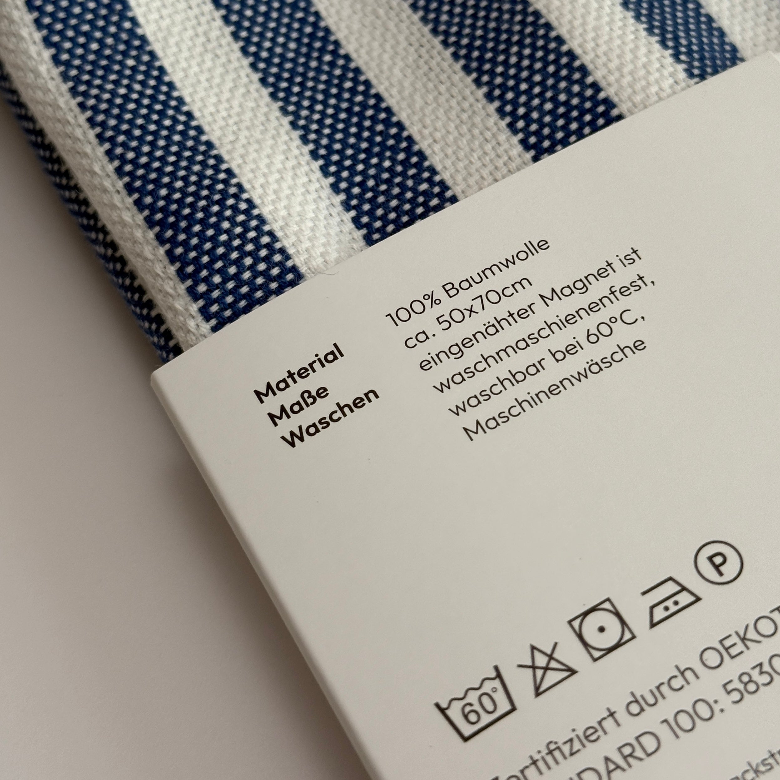 Soapi Magnetisches Küchentuch - gestreift blau