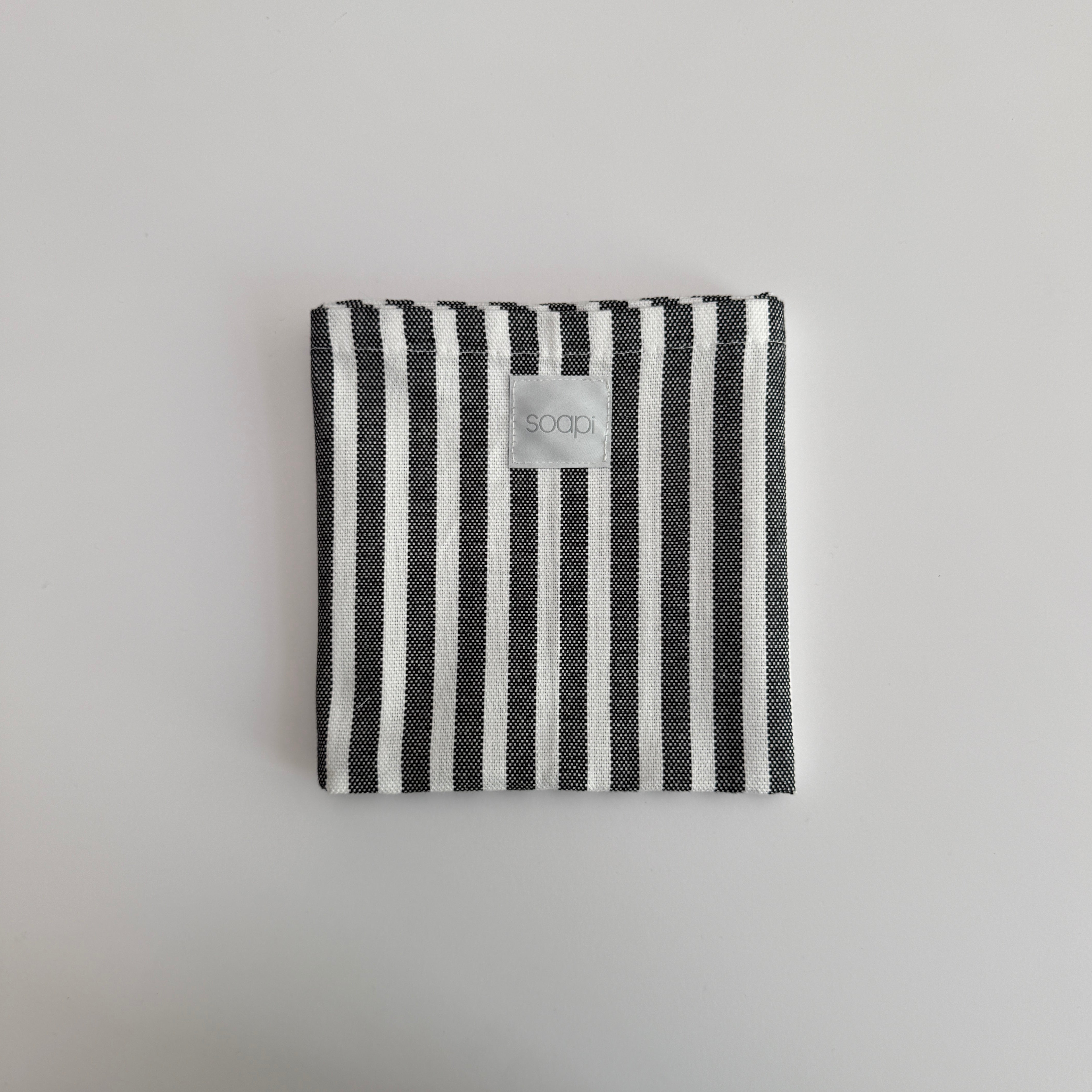 Soapi Magnetisches Küchentuch - gestreift schwarz