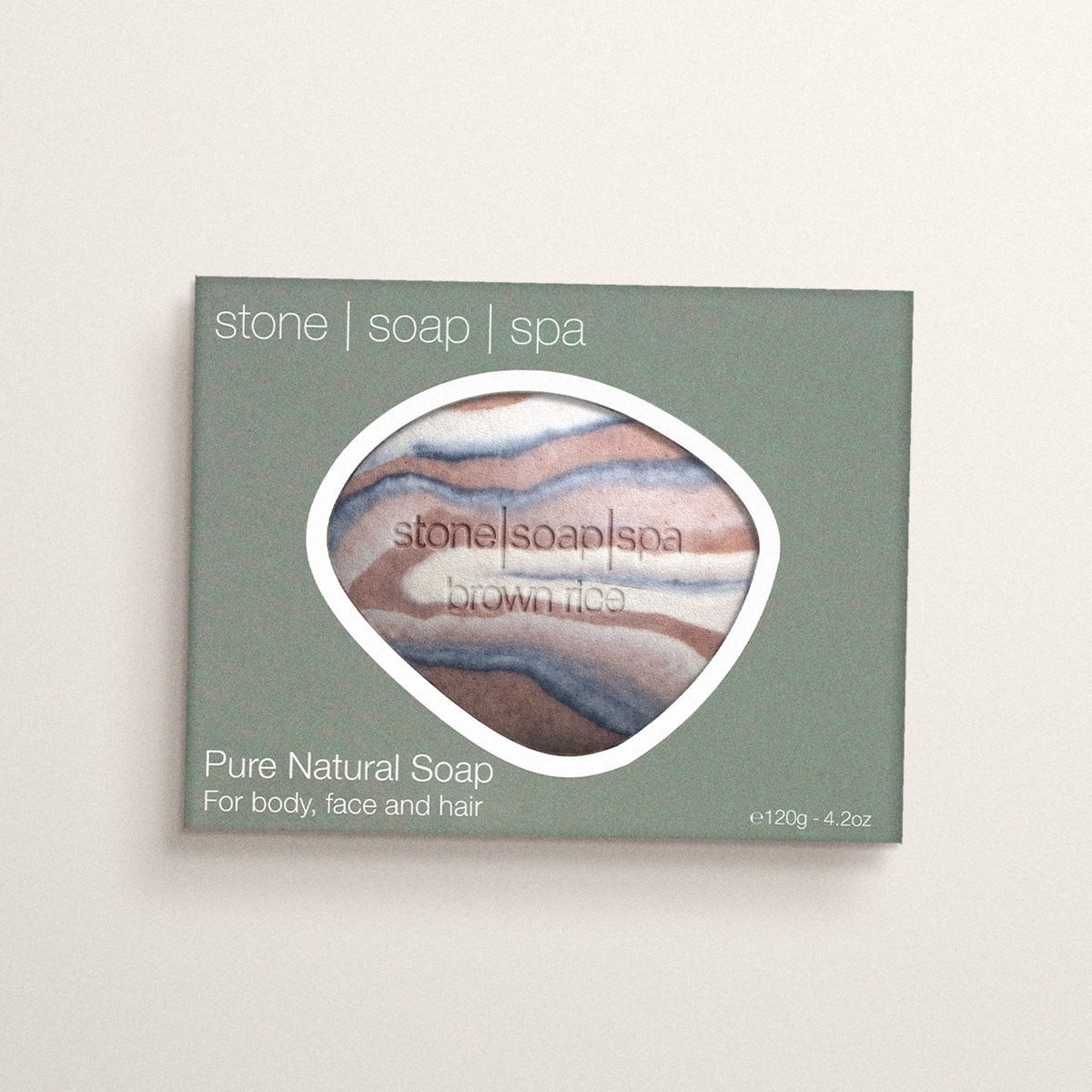 Stone Soap Spa Brown Rice in der Verpackung