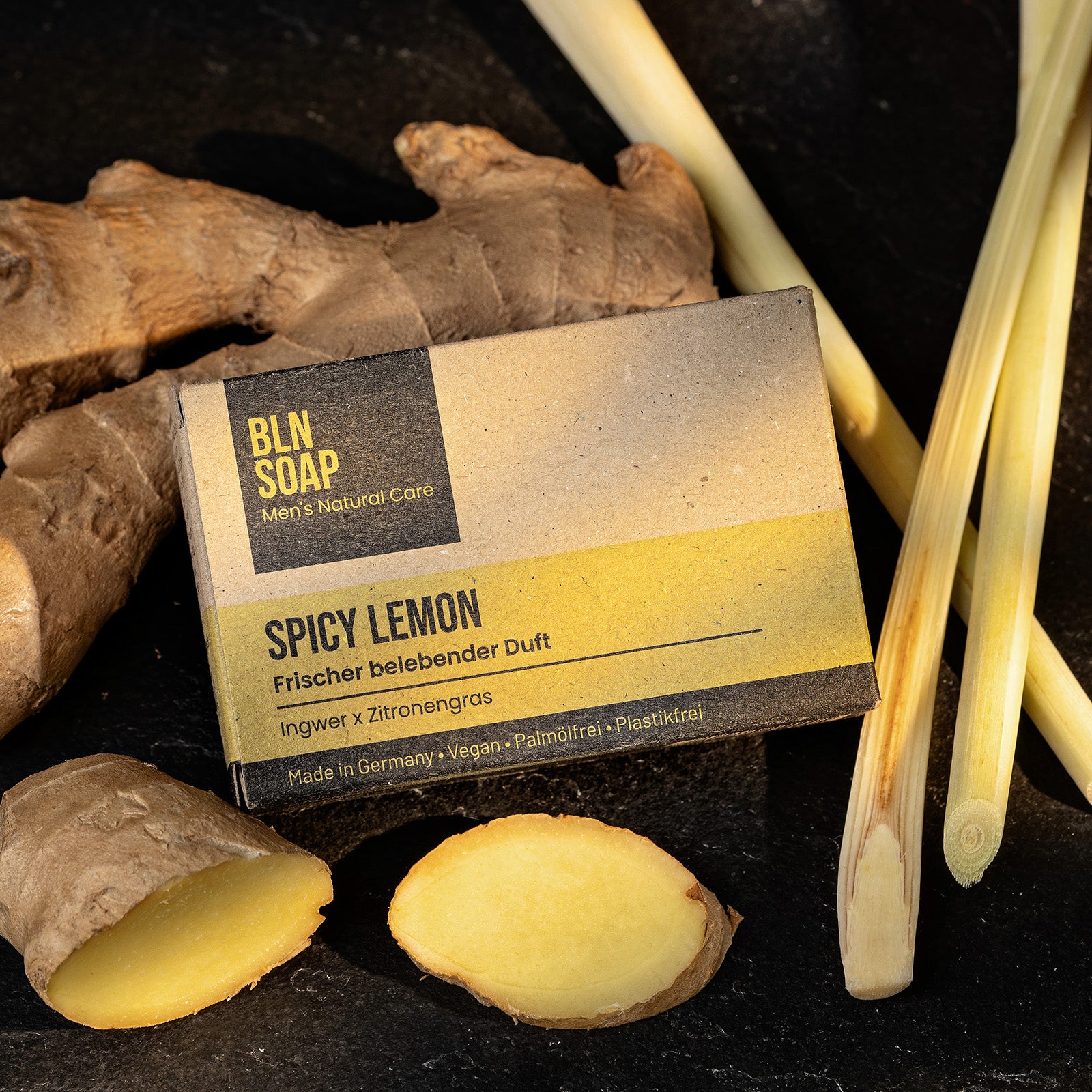 Männerseife von BLN SOAP - Spicy Lemon - Zitronengras x Ingwer