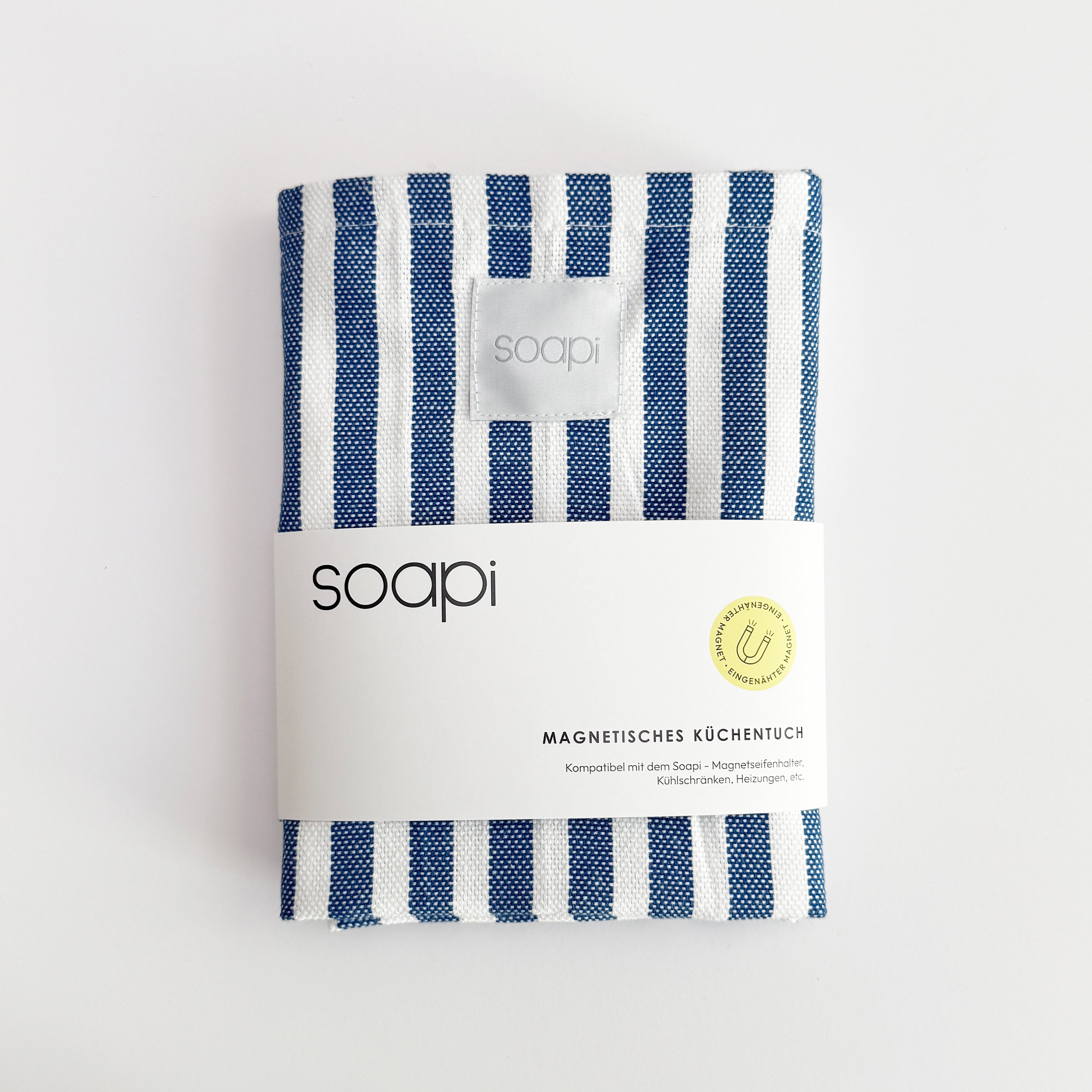 Soapi Magnetisches Küchentuch - gestreift blau