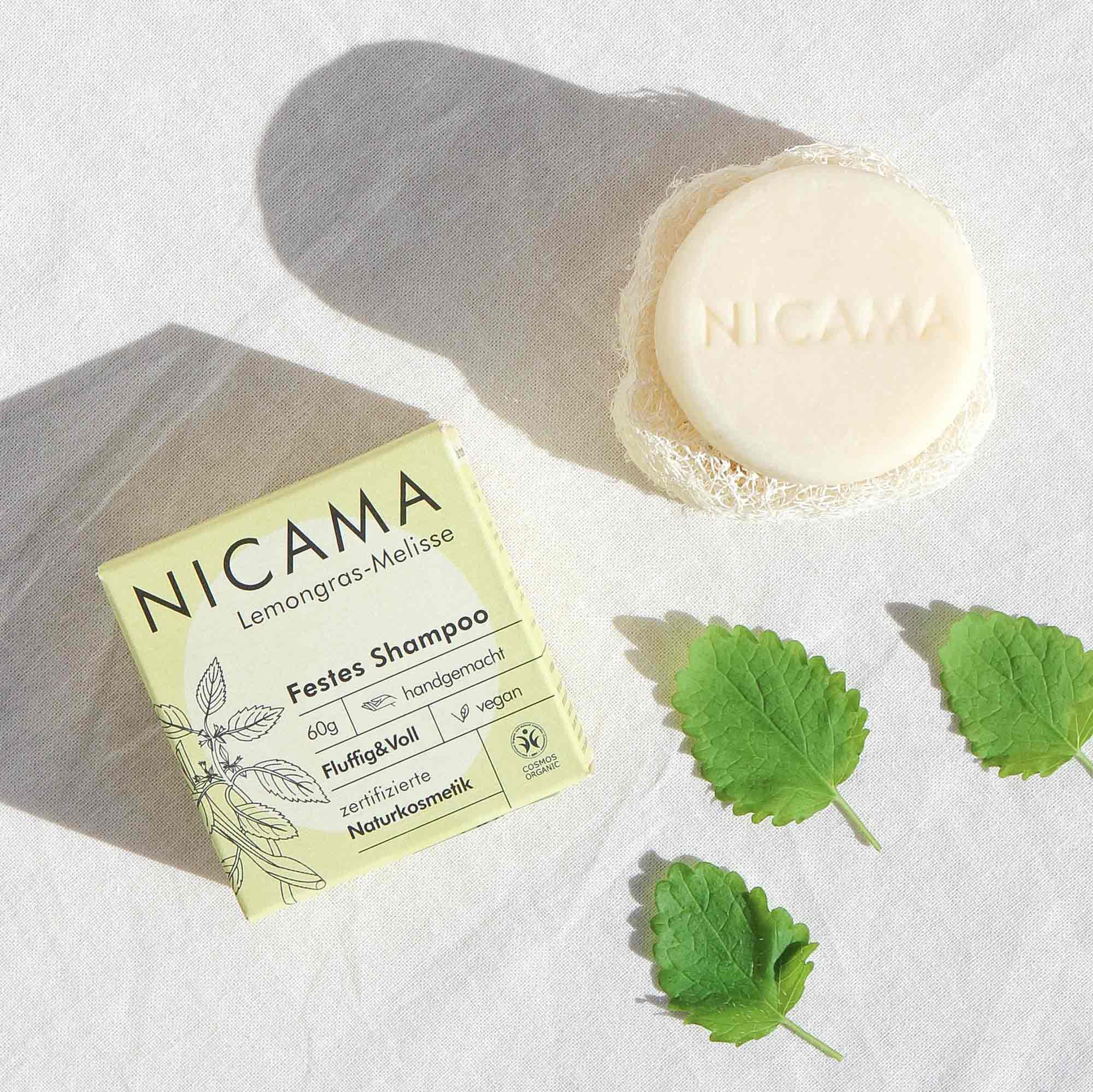 Festes Shampoo von Nicama-Lemongras Melisse