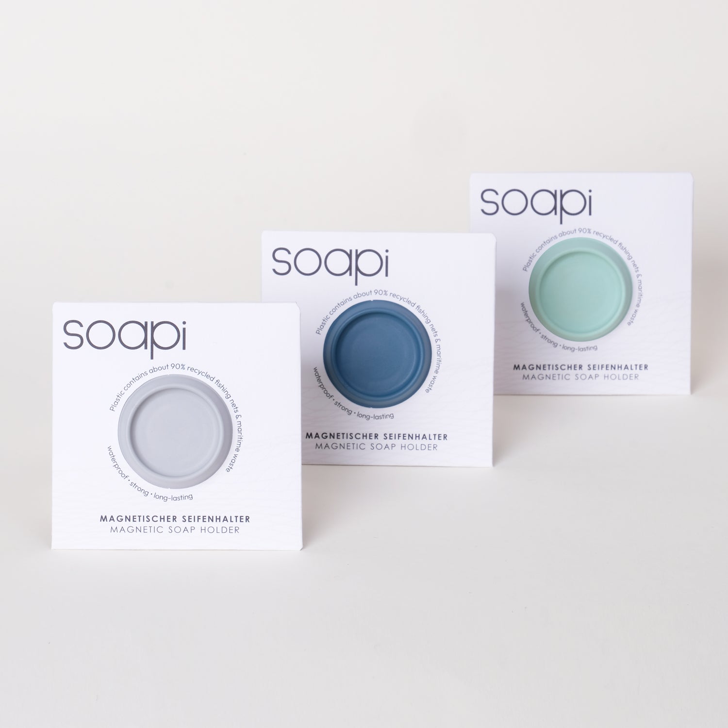Soapi Trio - Petrol, Mint, Grau